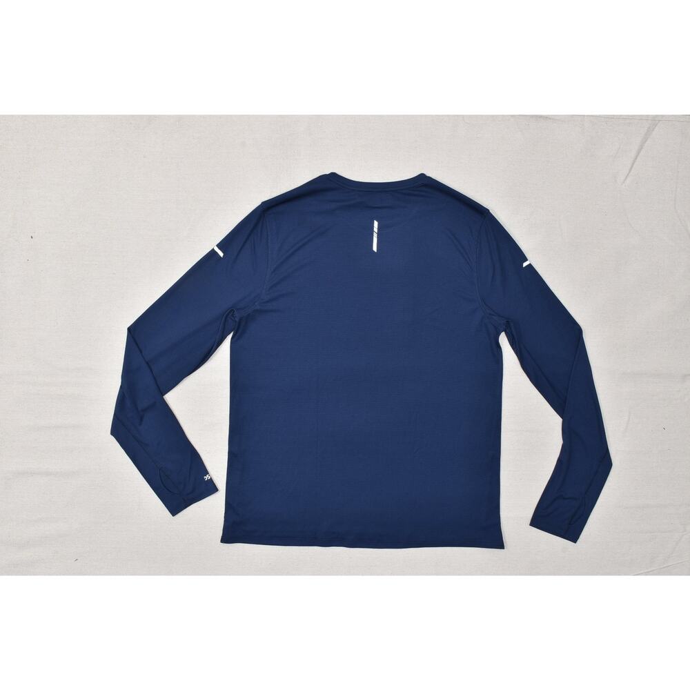 DSG Men's Stride Long Sleeve Run Tee Regular Size L University Navy Blue NEW - Picture 4 of 8